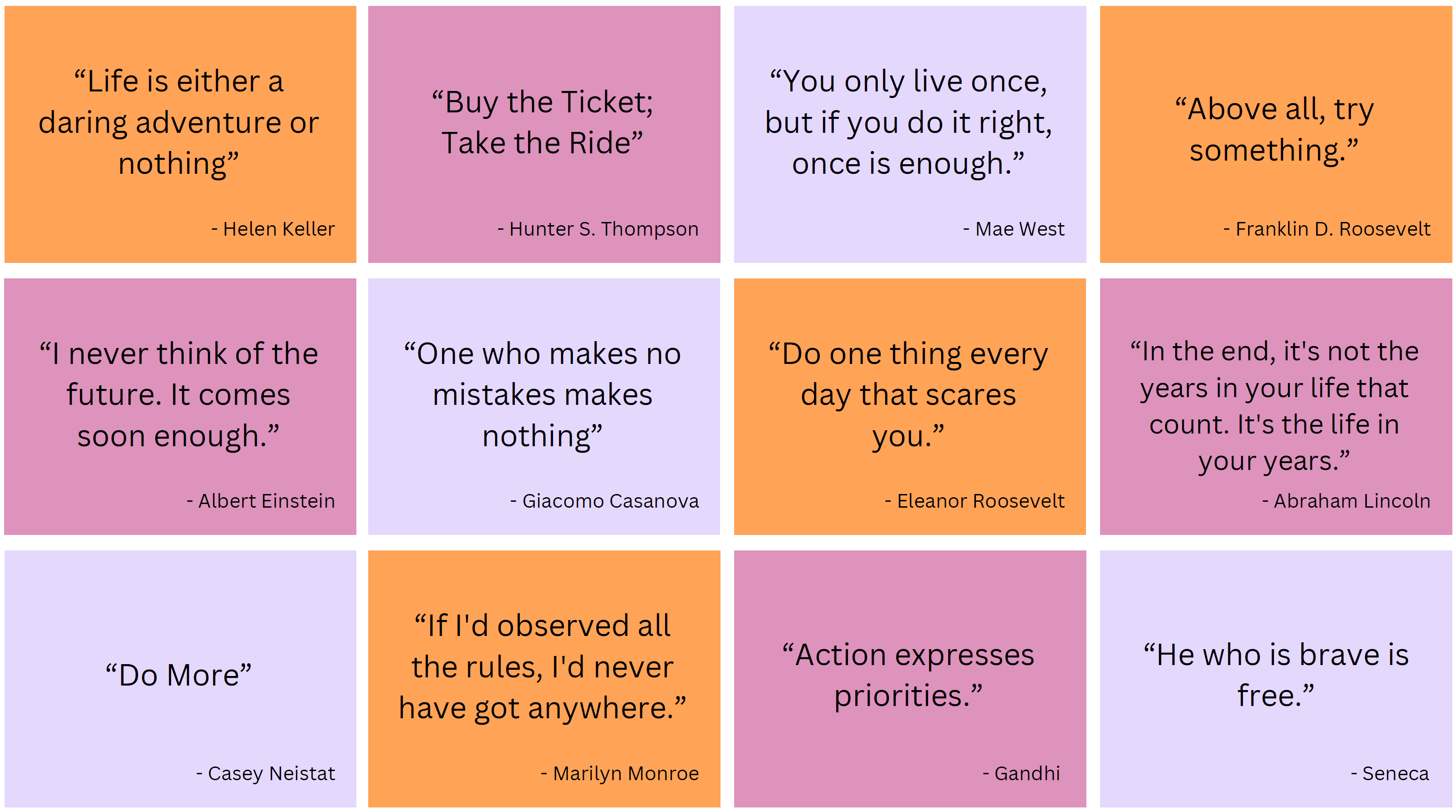 Buy the ticket, take the ride